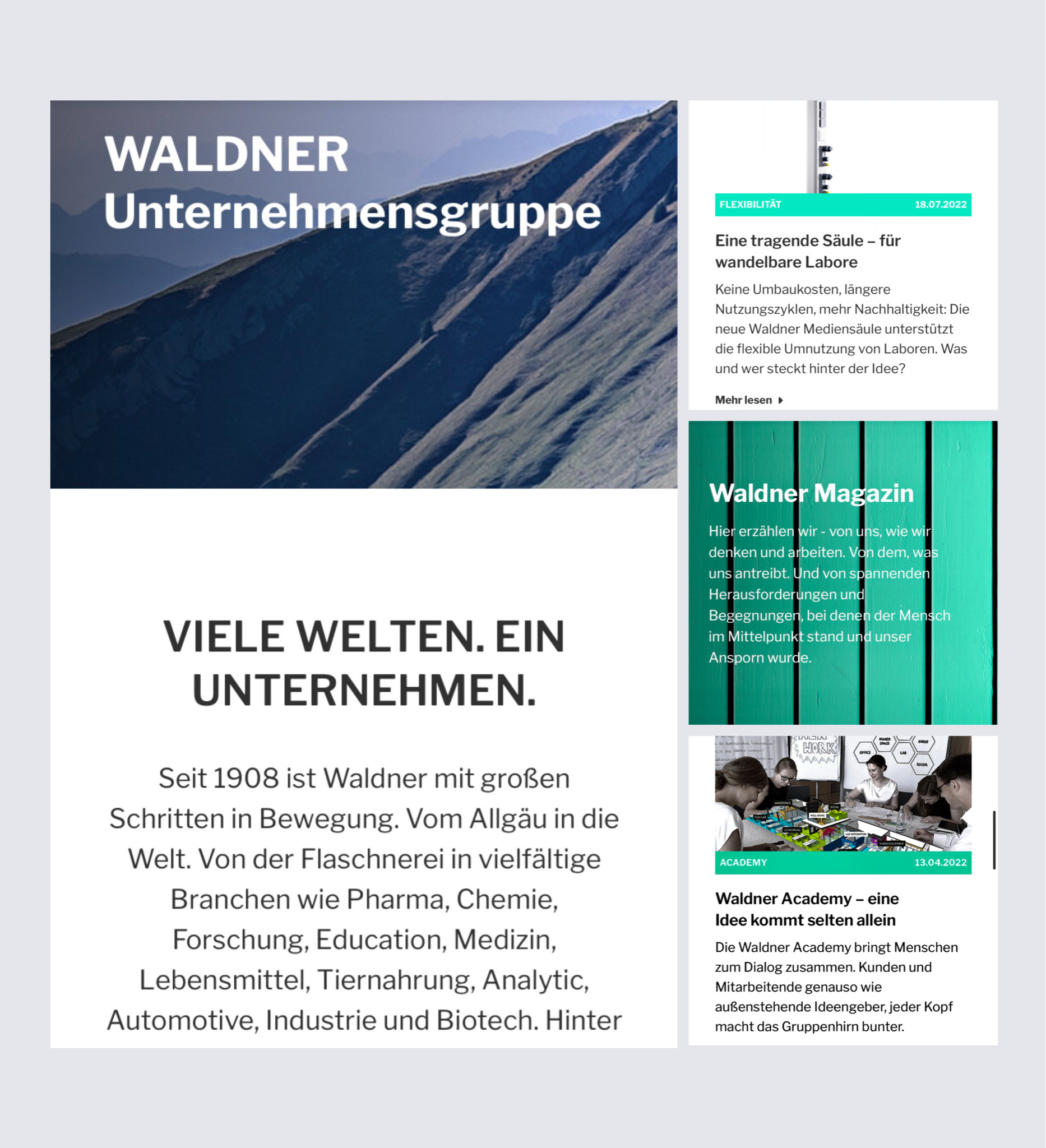 Waldner Magazin - Magazintexte