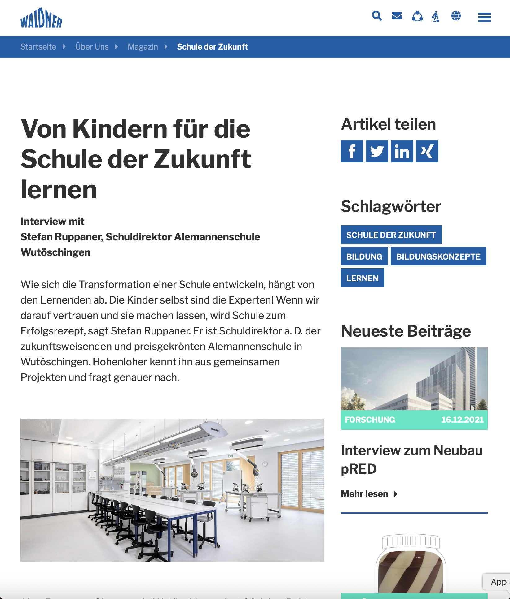 Magazin-Artikel - Interview und redaktioneller Artikel